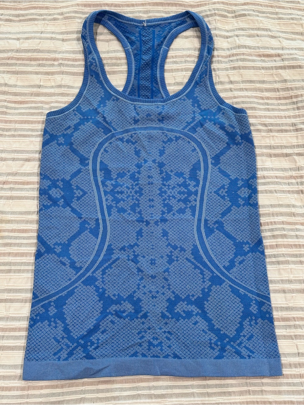 Lululemon Blue Patterned Racerback One-Piece